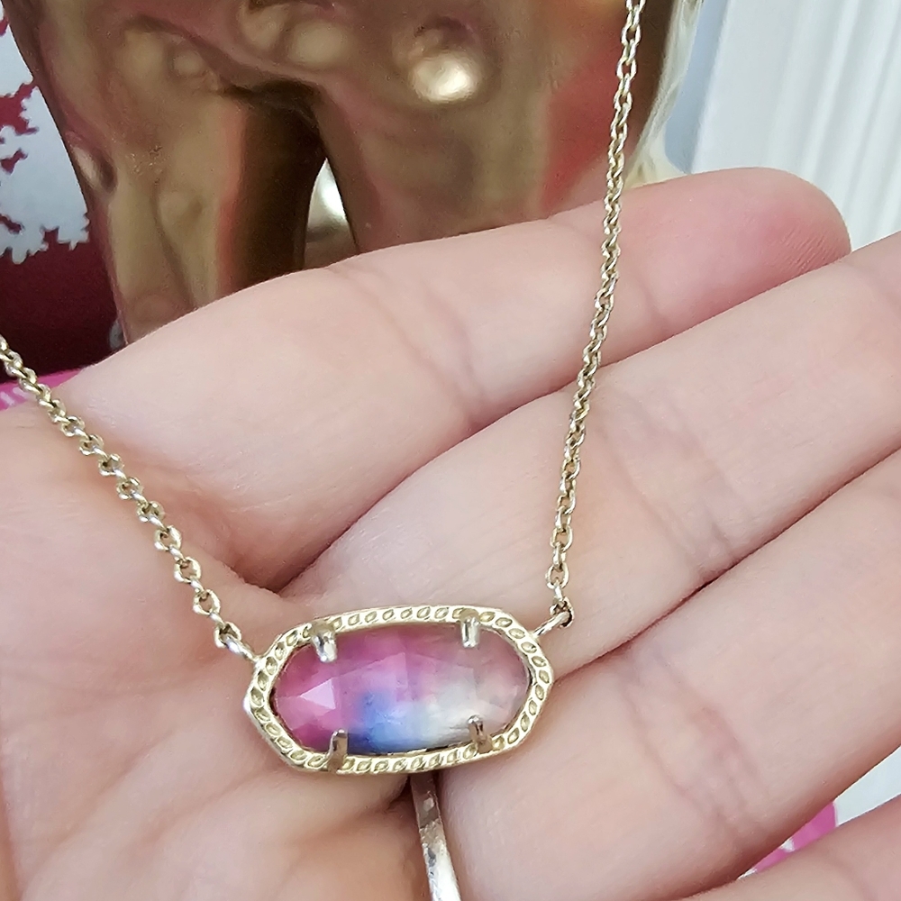 Kendra Scott Elisa Watercolor Gold Necklace